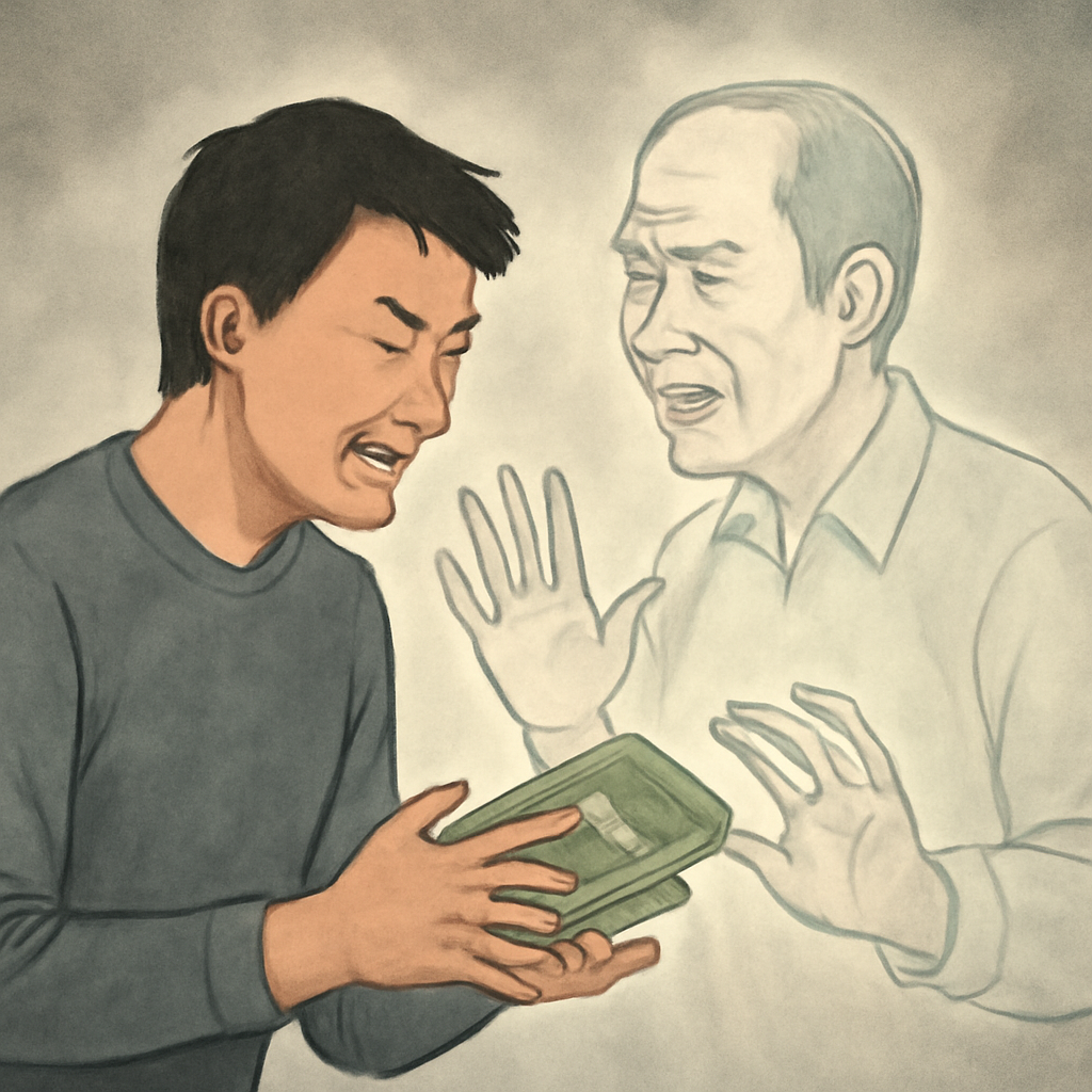 돌아가신 아버지와 돈 때문에 싸우는꿈
