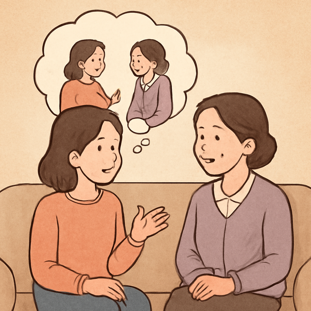 아는아줌마와이야기하는꿈 - 꿈 해몽, 꿈 풀이(+자세한 해석)이미지