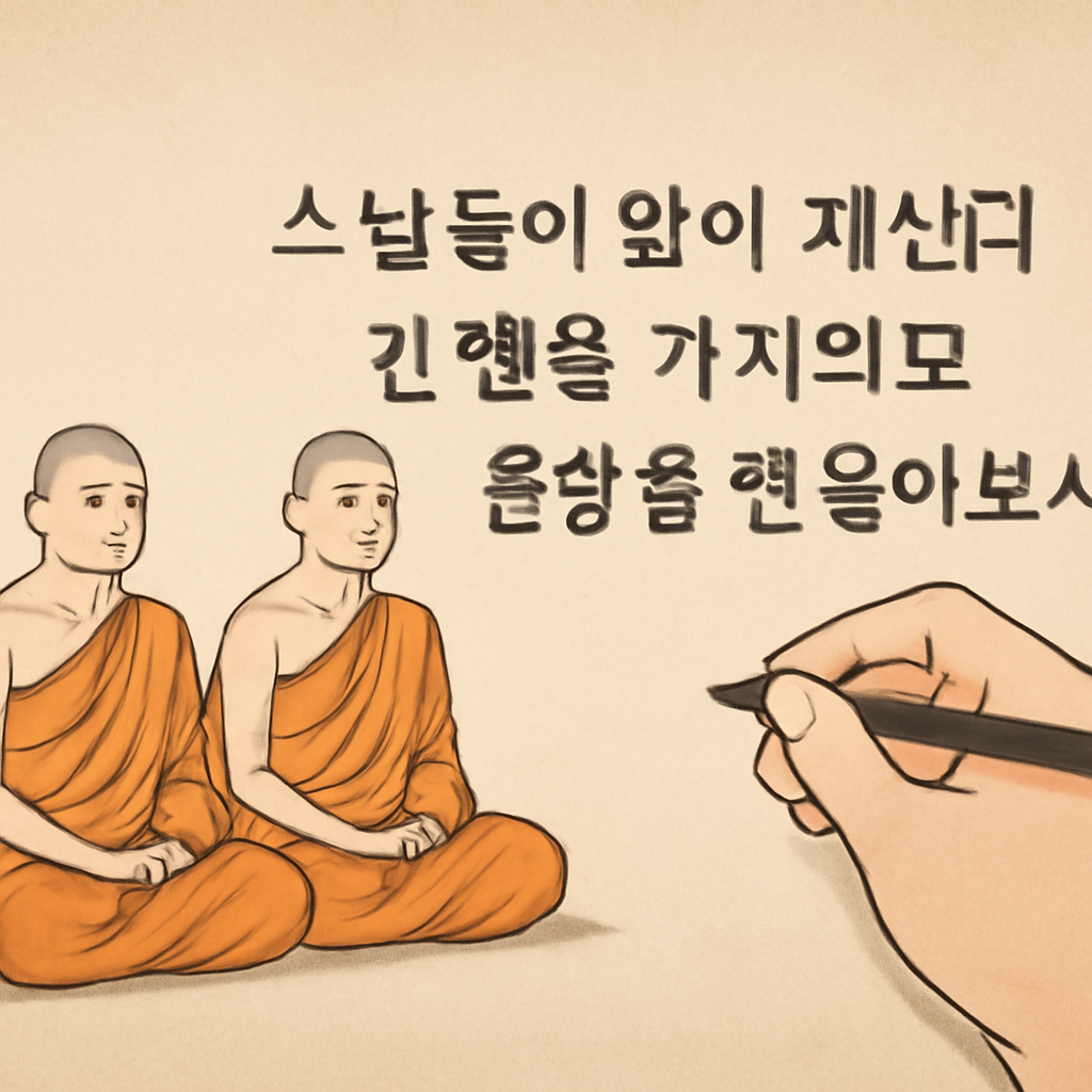 스님3분이 앉아 계신데 간택을가지고 문장을 만들어보라는 - 꿈 해몽, 꿈 풀이(+자세한 해석)이미지