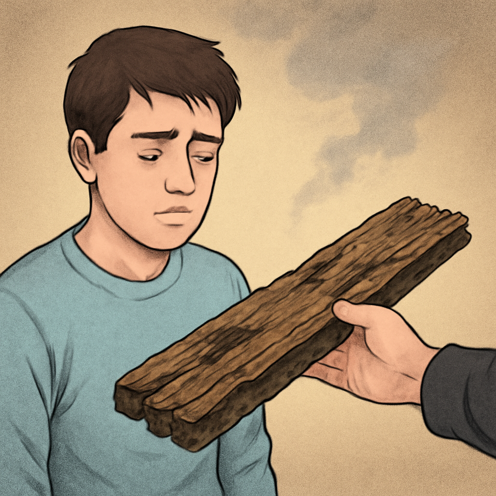 남자가 썩은 나무판자를 건네 주는 꿈 - 꿈 해몽, 꿈 풀이(+자세한 해석)이미지