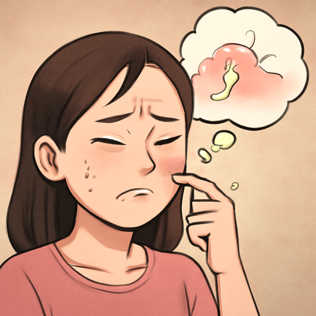 여드름을 짰는데 고름이 많이 나오는 꿈 - 꿈 해몽, 꿈 풀이(+자세한 해석)이미지