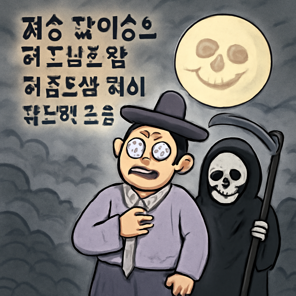 저승갔이승으하고싶은말하고오라해서갔는데못함