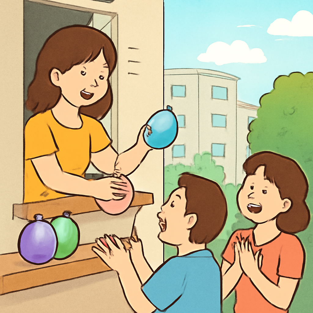 아파트에서 살고 물풍선을 만들어 이웃에게주니 고맙다고 - 꿈 해몽, 꿈 풀이(+자세한 해석)이미지
