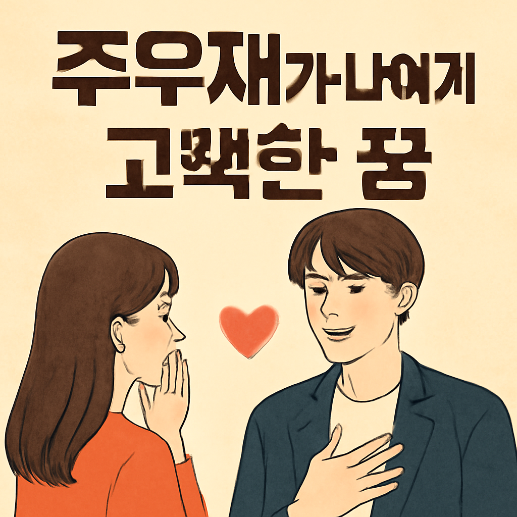 주우재가 나에게 고백한 꿈 - 꿈 해몽, 꿈 풀이(+자세한 해석)이미지