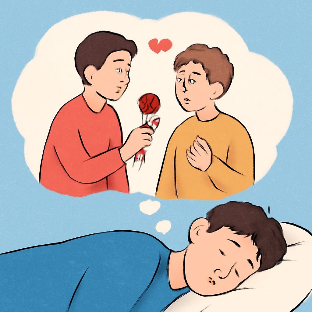 동성친가 나한테 고백하는 꿈 - 꿈 해몽, 꿈 풀이(+자세한 해석)이미지