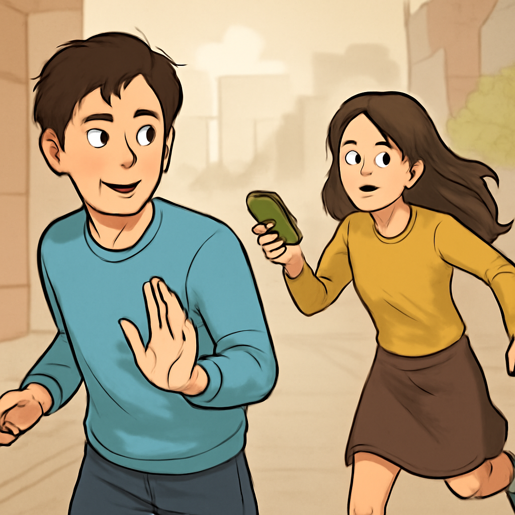 모르는 여자가 번호를 달라하고 내가 거절하자 계속 쫒아