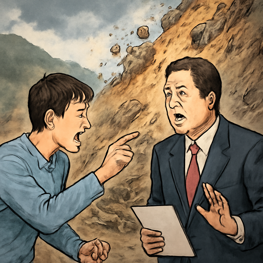 대통령이랑 싸우는고 고발하는꿈 산사태나는꿈