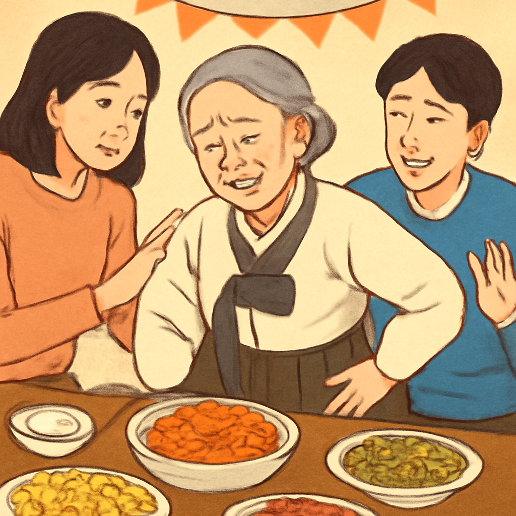 돌아가신 할머니와 잔치하는데 할머니가 허리 아파하는