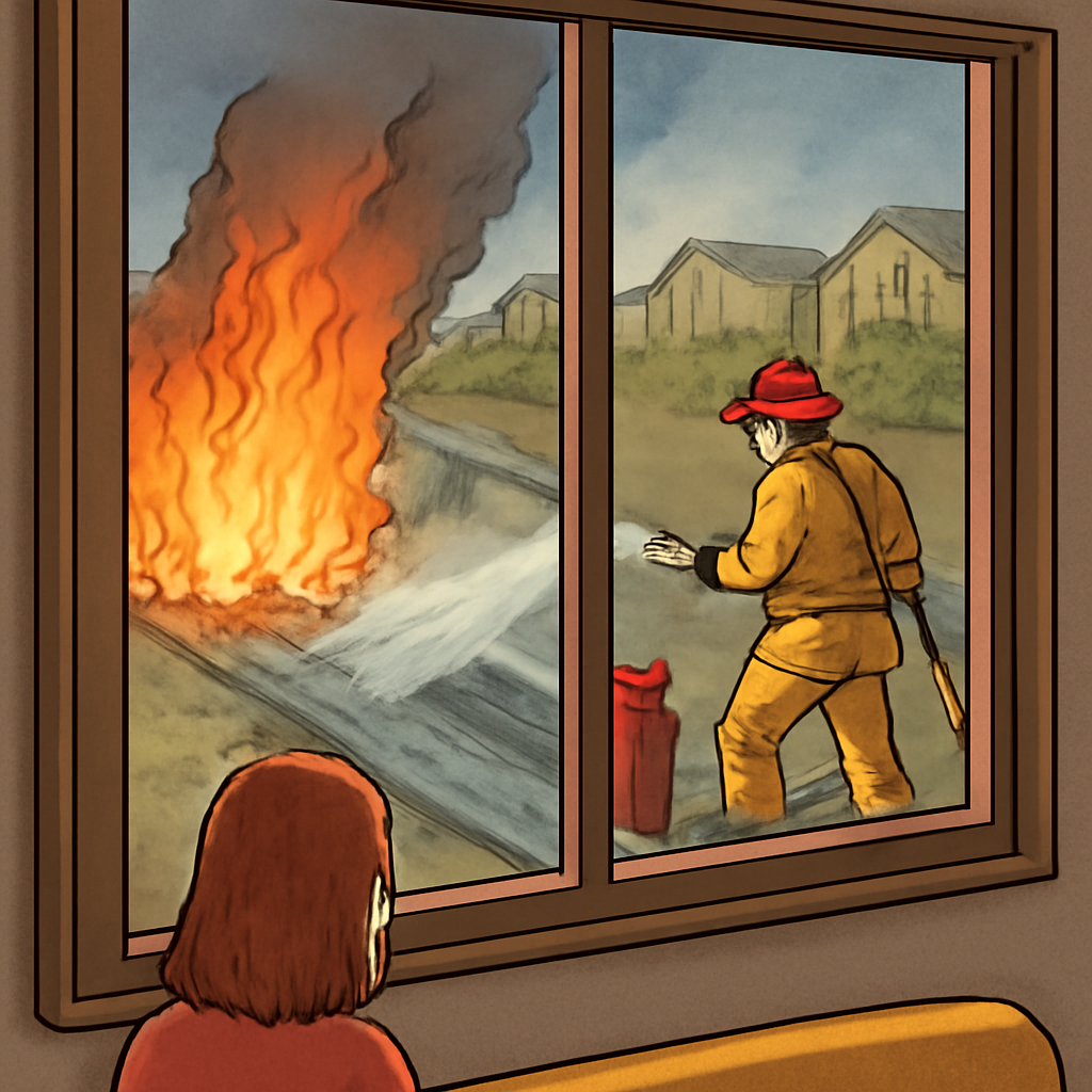 집에서창문을통해밖에배수로에서 불이남누가소화전터짐불진압안