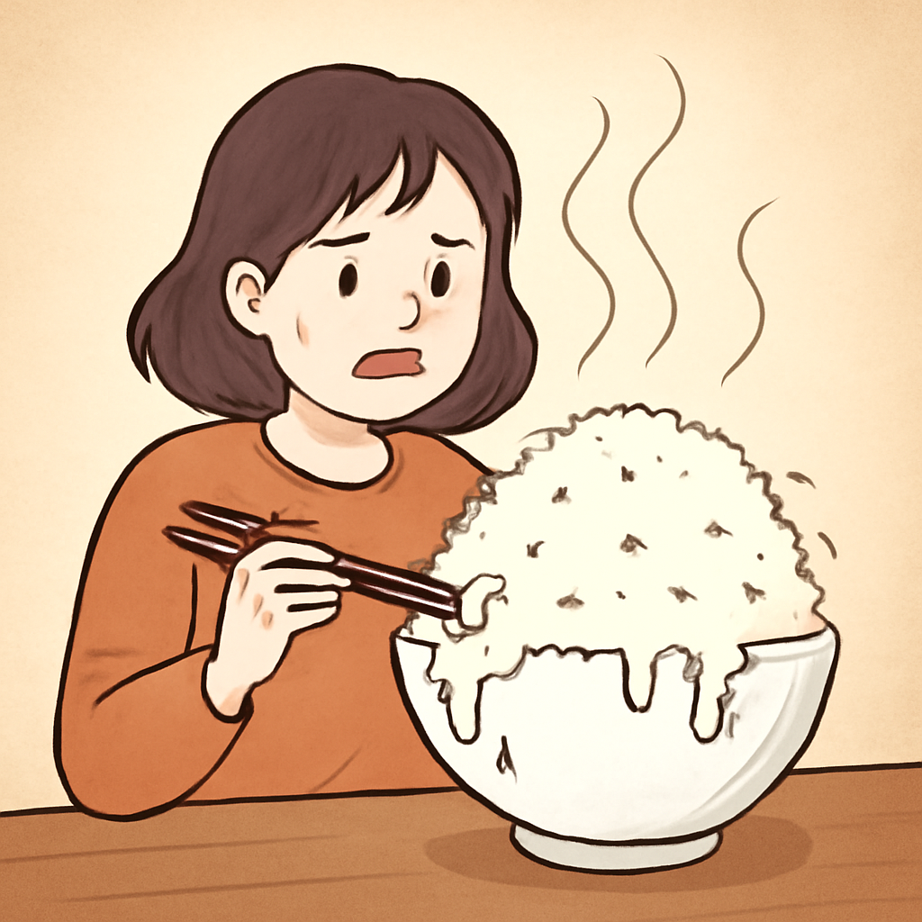 밥을 먹어도 먹어도 줄지않고 밥그릇에 넘칠라고 함.
 - 꿈 해몽, 꿈 풀이(+자세한 해석)이미지