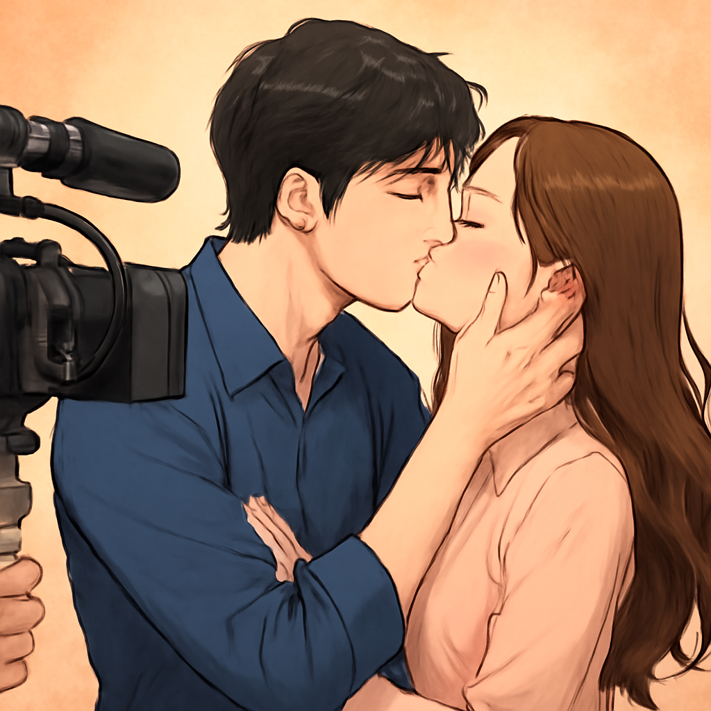 좋아하는 연예인과 키스신 촬영하다가 서로 사랑에빠지는꿈