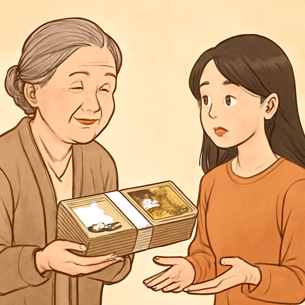 외할머니가 큰 돈을 5만원짜리 깨끗한지폐로 돈다발로 줌