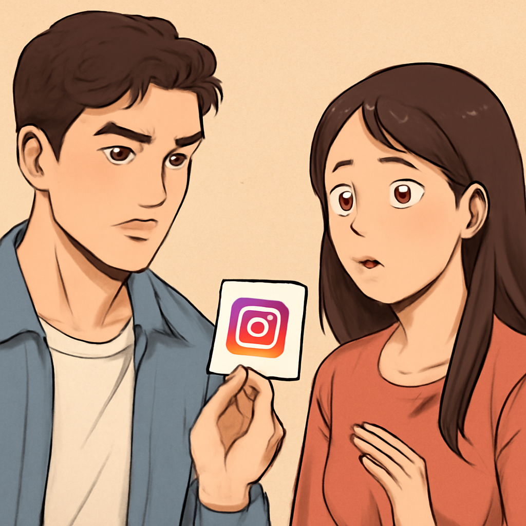 나빤히 쳐다보다 잘생긴 사람이 나한테 인스타 주고감..