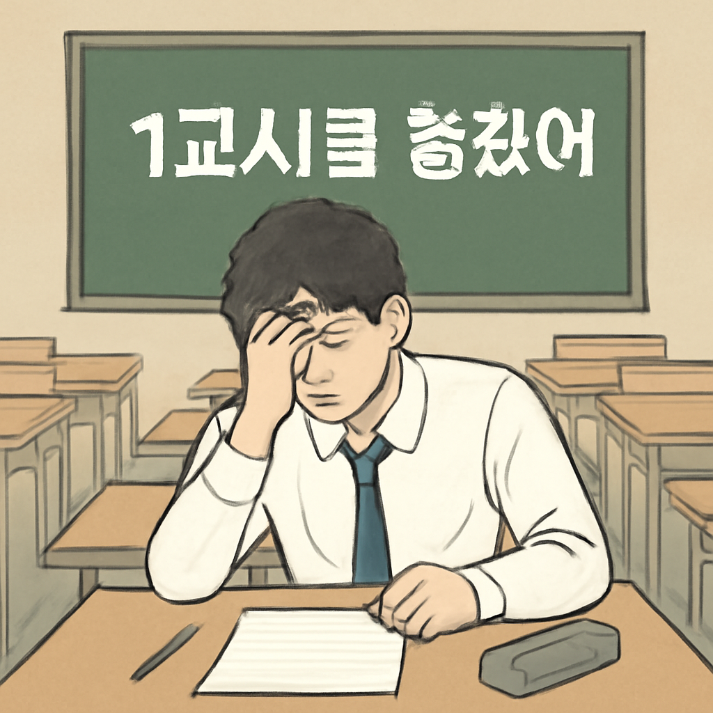 수능치는 꿈인데 준비물을 안 챙겨와서 1교시를 놓쳤어