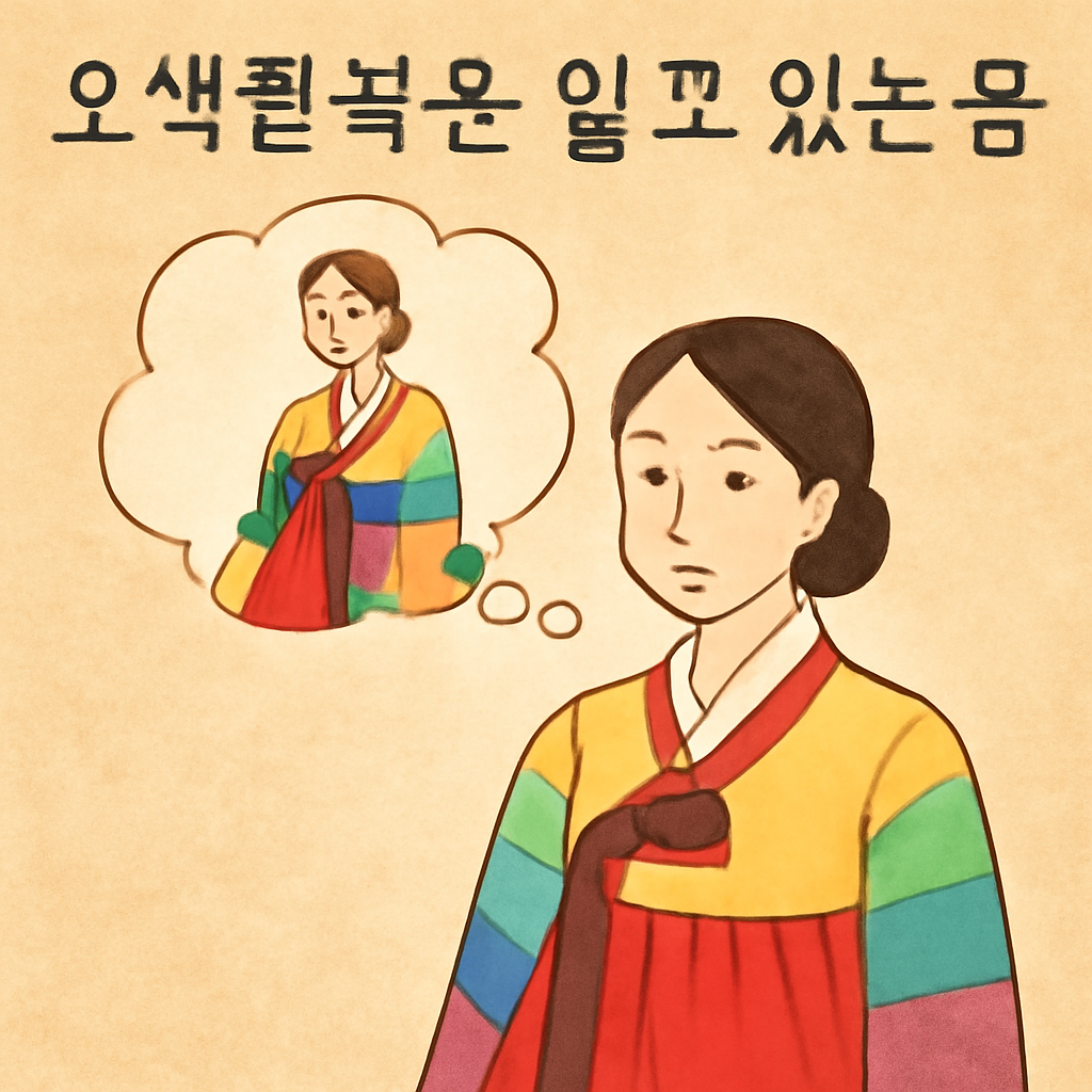 오색한복을입고있는꿈