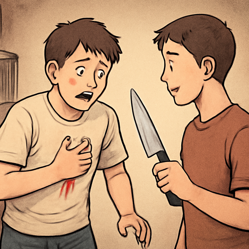 친한 친구가 휘두른 칼에 살짝 찔렸다 - 꿈 해몽, 꿈 풀이(+자세한 해석)이미지