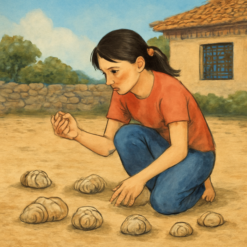 마당에서 소라 여러개를 잡는꿈