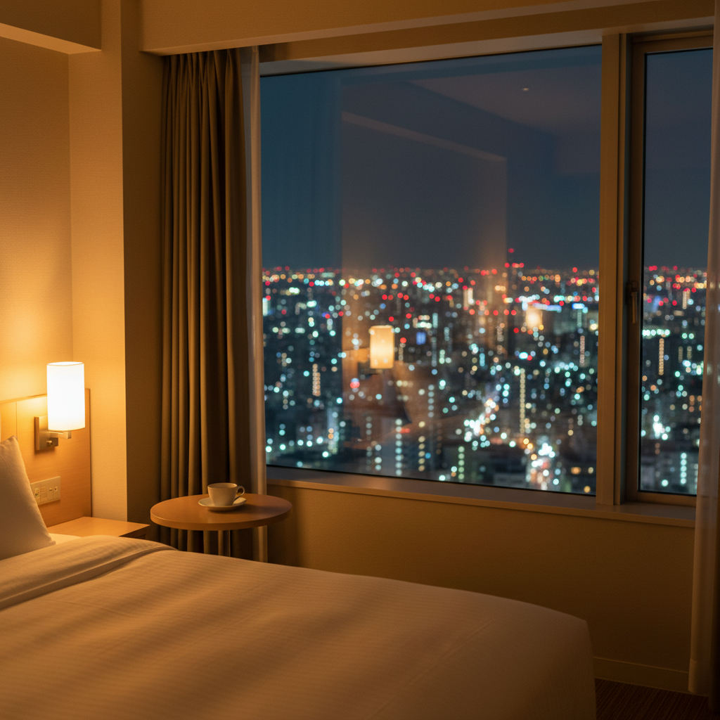 오사카 2박 3일의 첫 단추: 고층 숙소 뷰가 체력을 살려요