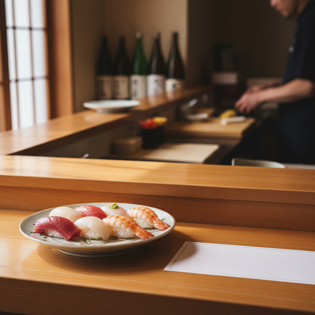 우메다·나카자키초 가성비 스시: 스시(주문지 작성 방식)