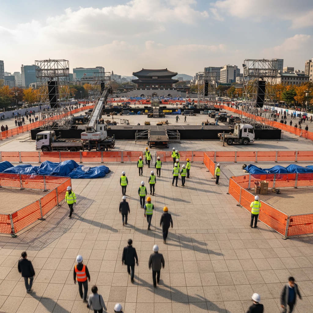 광화문광장 BTS 무대 설치 보러 갔다가 배운 것들: 교통통제부터 관람 동선 꿀팁까지 1 광화문광장 BTS 무대 설치, 현장에서 느낀 포인트