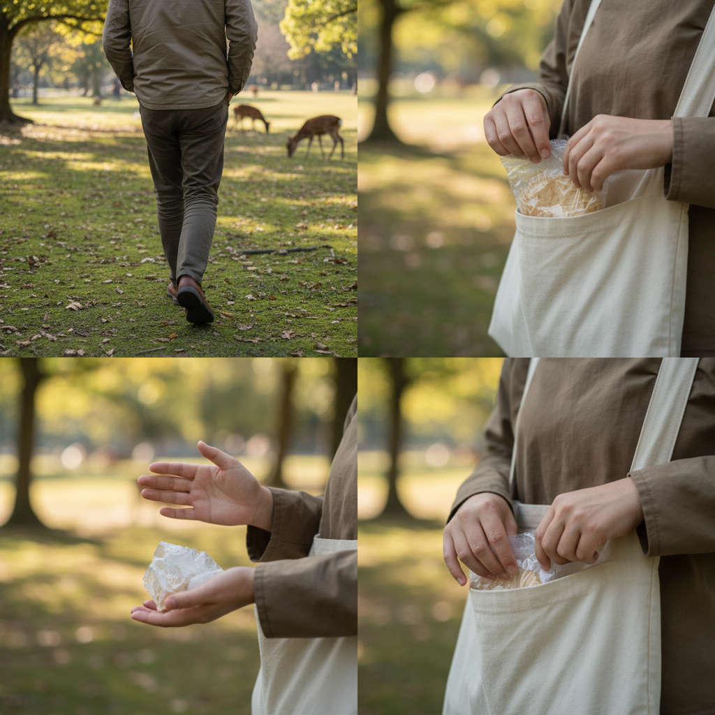나라 사슴공원에서 ‘봉지’ 한 번 들었다가… 사슴에게 포위당한 생존기 (꿀팁 포함) 2 사슴 센베이 주는 법: 한 번에 끝내야 안전해요 (단계별)
