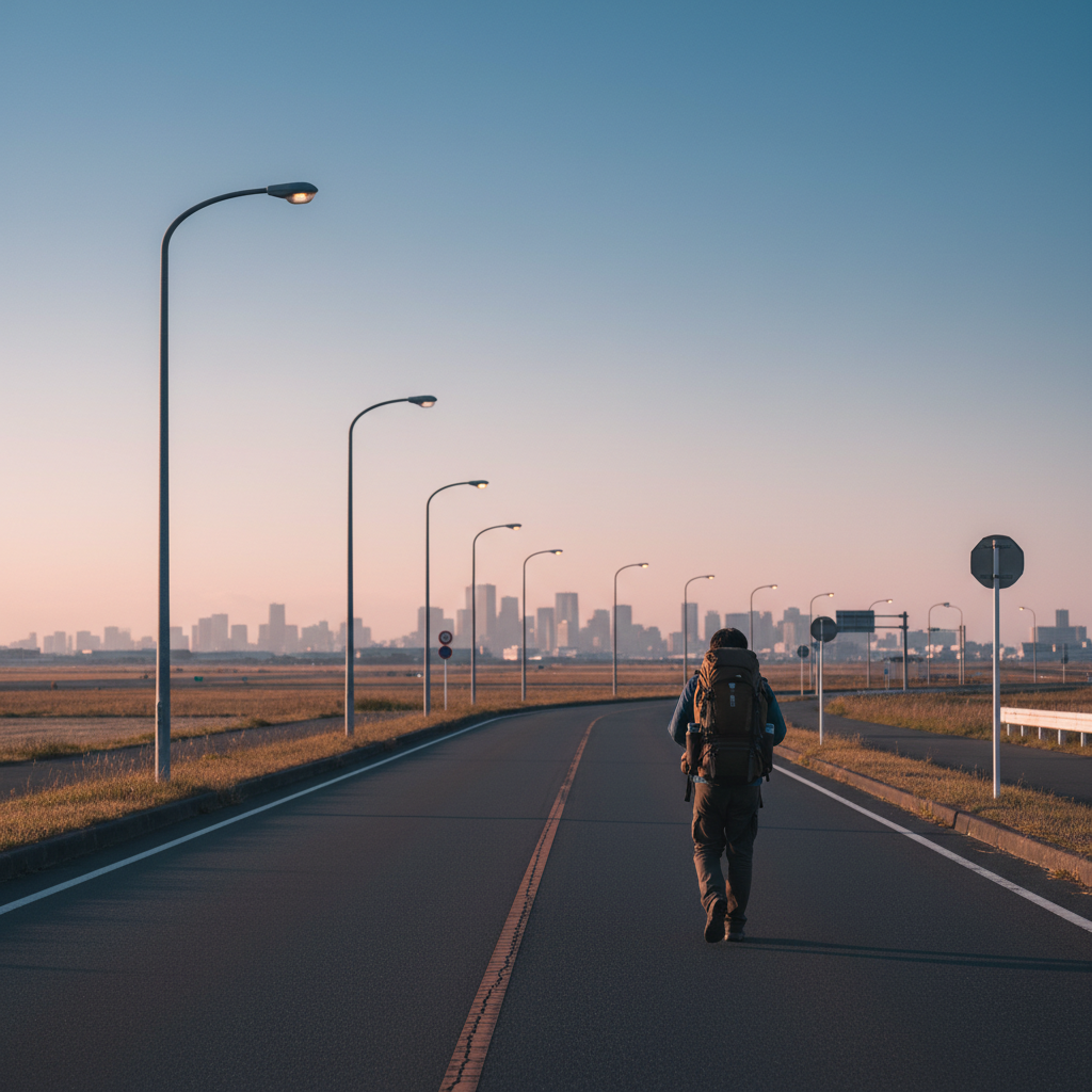 나리타 공항에서 도쿄까지 걸어서: 생각보다 먼데, 그래서 재밌어요