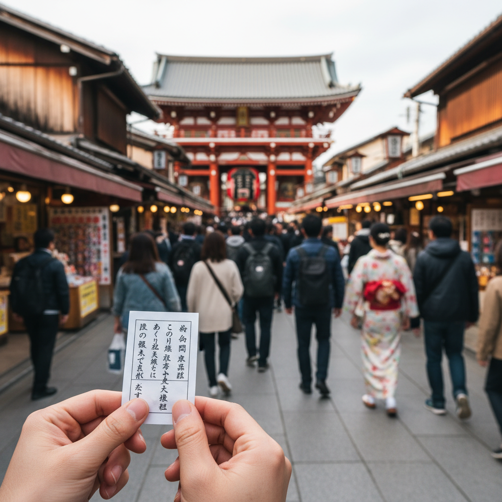 도쿄 3박 4일, 핫플만 골라 걸어본 동선 공개! (키치죠지·쿠라마에·아사쿠사·신주쿠·시부야) 3 아사쿠사는 ‘관광+리셋’에 딱, 운세 뽑기까지가 코스예요 (도쿄 여행 필수)