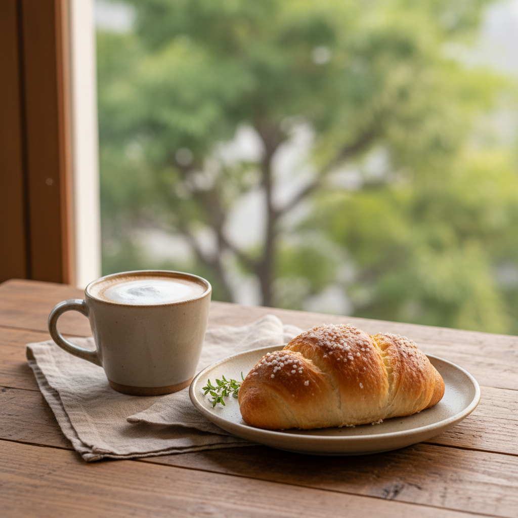 아침 루틴을 바꾸는 본갱 커피 + 소금빵 콤보