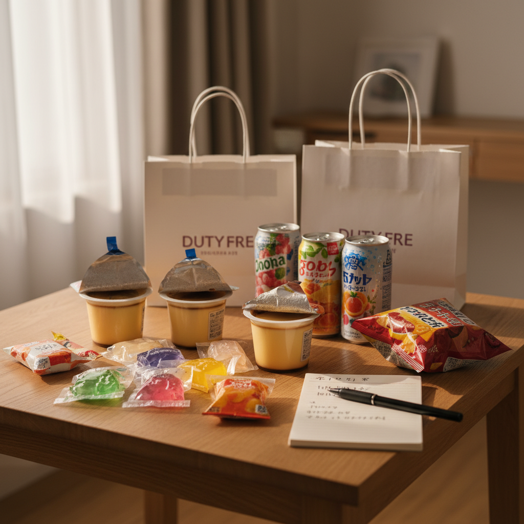 면세점 언박싱 & 일본편의점 먹방: 첫날 마무리는 가볍게
