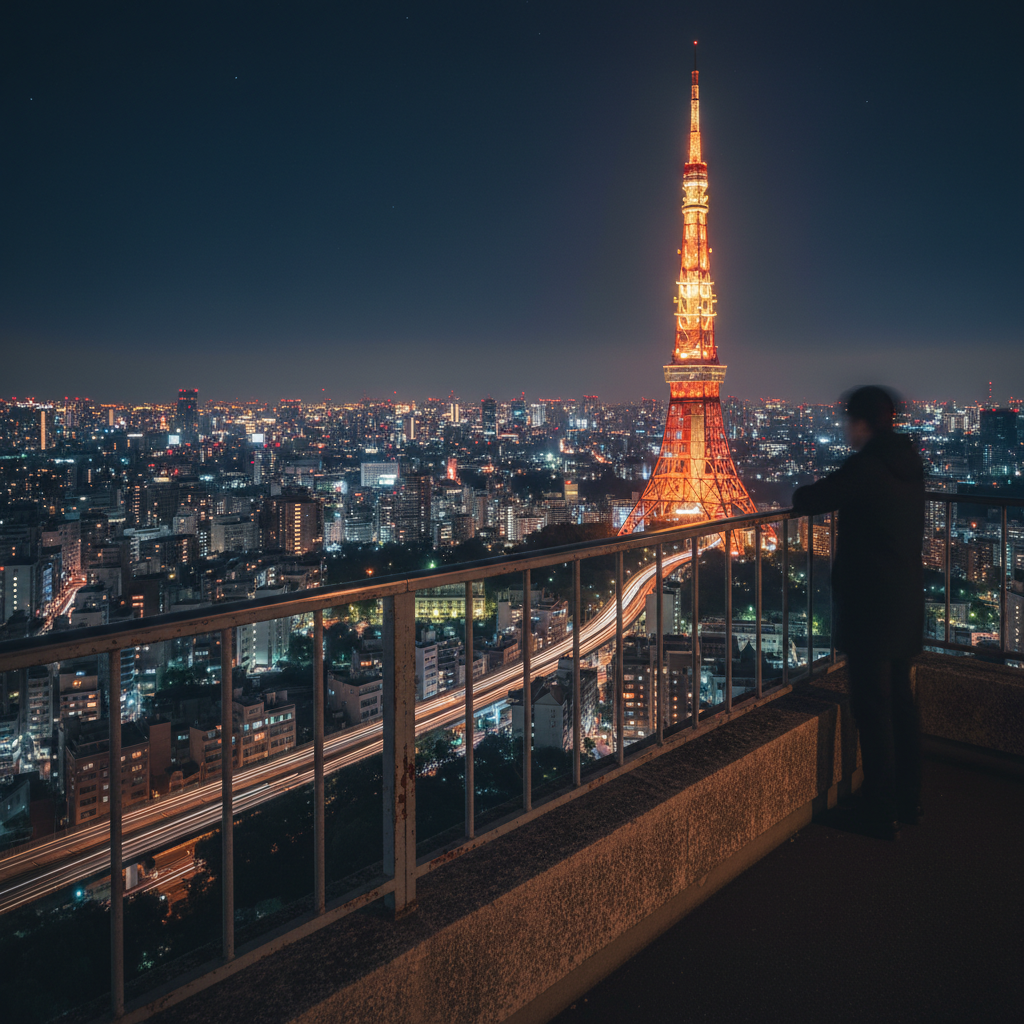 도쿄타워 사진스팟: 야경은 체력과 타이밍 싸움이에요