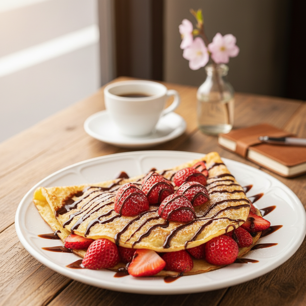 딸기 초코 크레페, ‘바삭 vs 촉촉’ 선택이 만족도를 갈라요