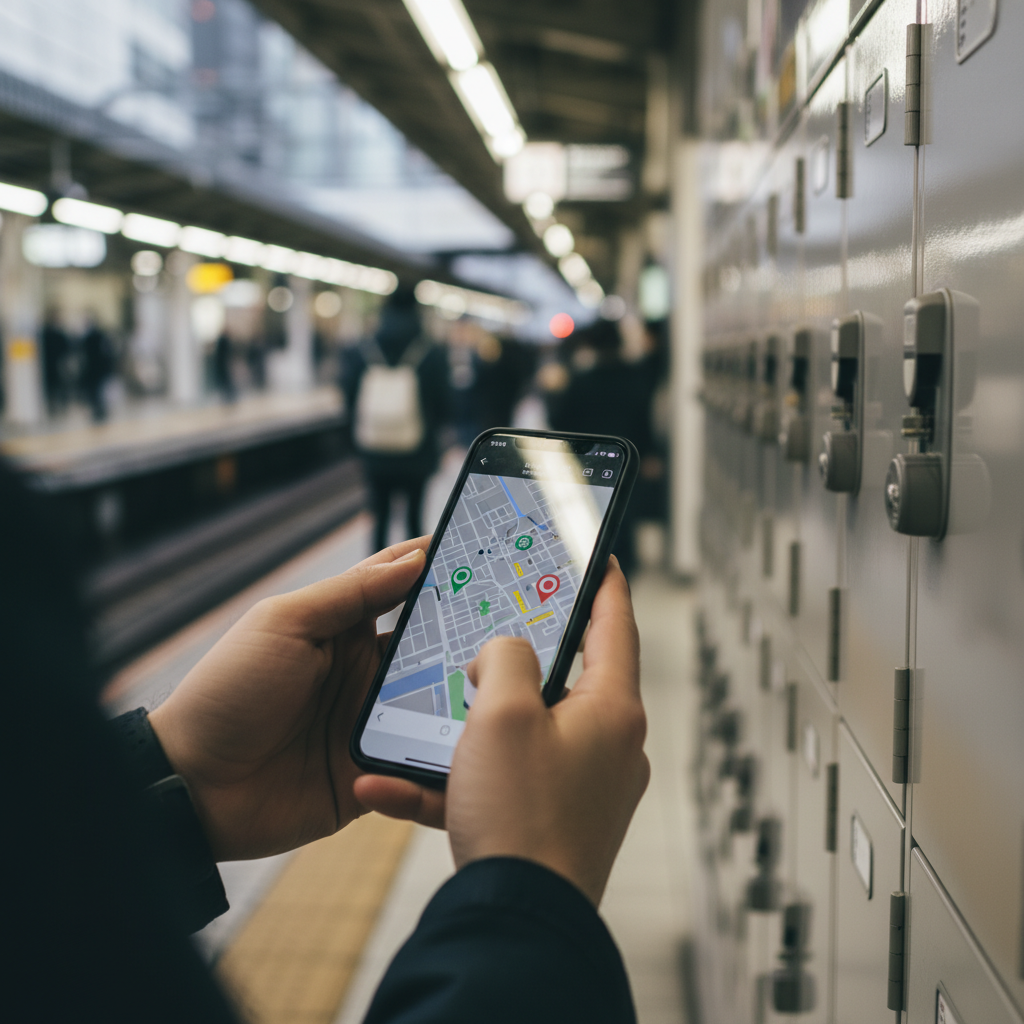 도쿄에서 캐리어 지옥 탈출하는 법: 코인락커 빈자리 ‘실시간 확인’으로 동선부터 살리기 2 코인락커 빈자리, 모바일로 실시간 확인하는 게 핵심이에요