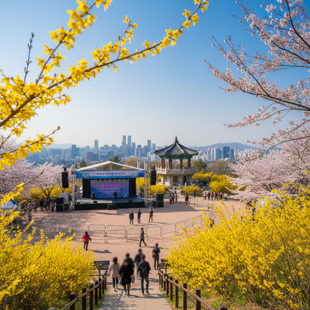 응봉산 정상 광장, 축제의 한가운데에서 살아남는 법