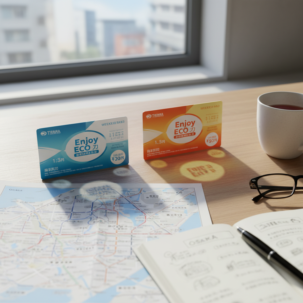 오사카 교통패스, ‘무조건’ 사면 손해예요: 엔조이 에코카드 본전 계산부터 예외 노선까지 2 평일 vs 주말 가격이 달라요: 본전 계산이 여행 만족도를 갈라요 (엔조이 에코카드 계산법)
