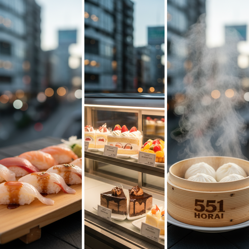 오사카 맛집 코스 2: 난바 스시→디저트 2연타→551 호라이로 마무리