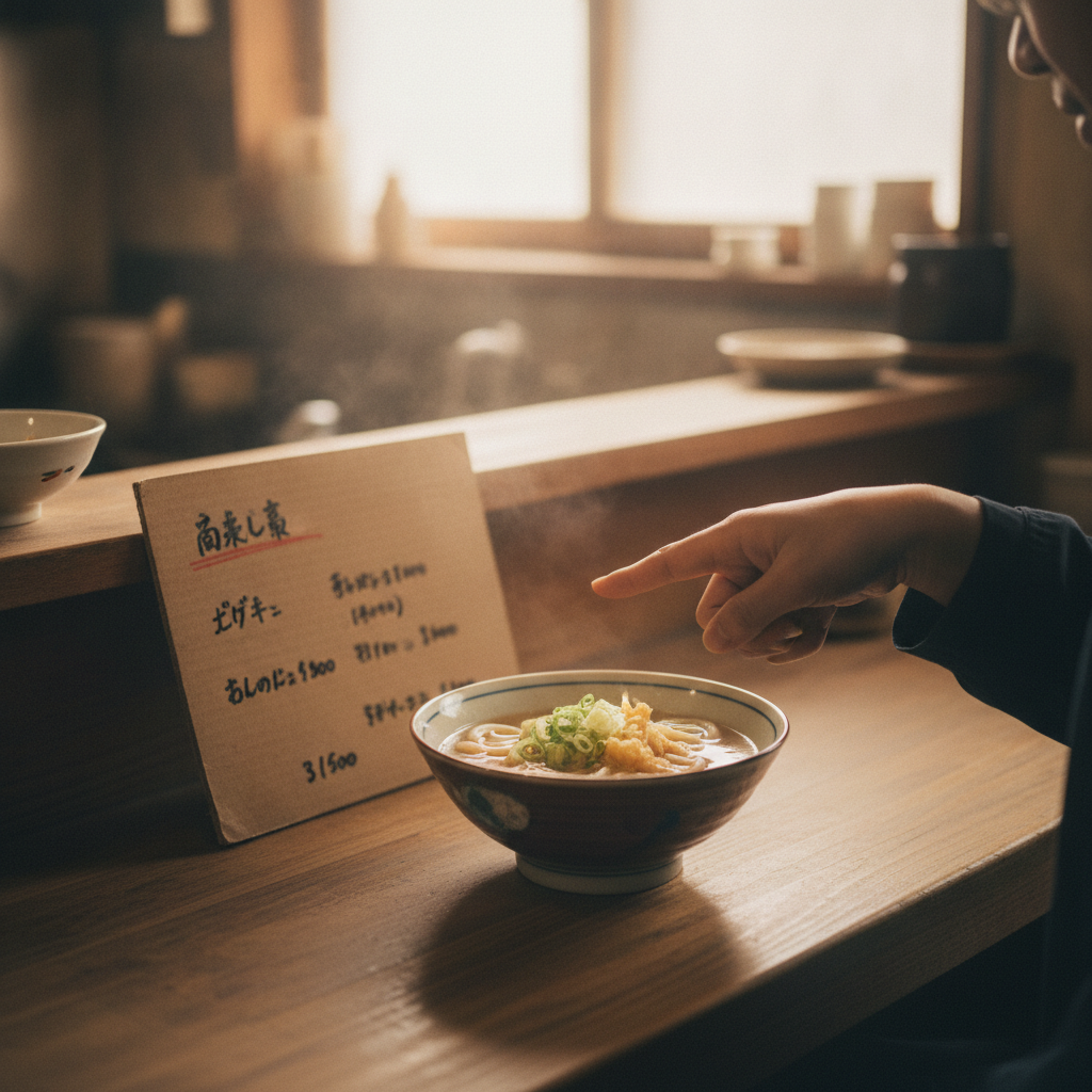 오사카 우동 맛집, 한 그릇으로 여행의 피로가 풀리던 순간(실패 없는 주문 팁까지) 2 주문이 어색할수록 ‘한 문장’으로 끝내는 게 편해요