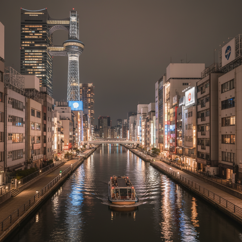 우메다 야경 + 도톤보리 마무리: 헵파이브(휴업 체크)와 공중정원, 글리코사인, 난바 크루즈
