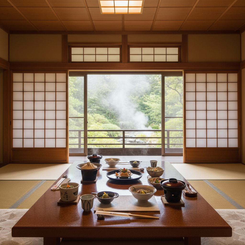 카이 운젠 식사와 온천 리듬: 자극보다 ‘회복’에 맞춘 구성