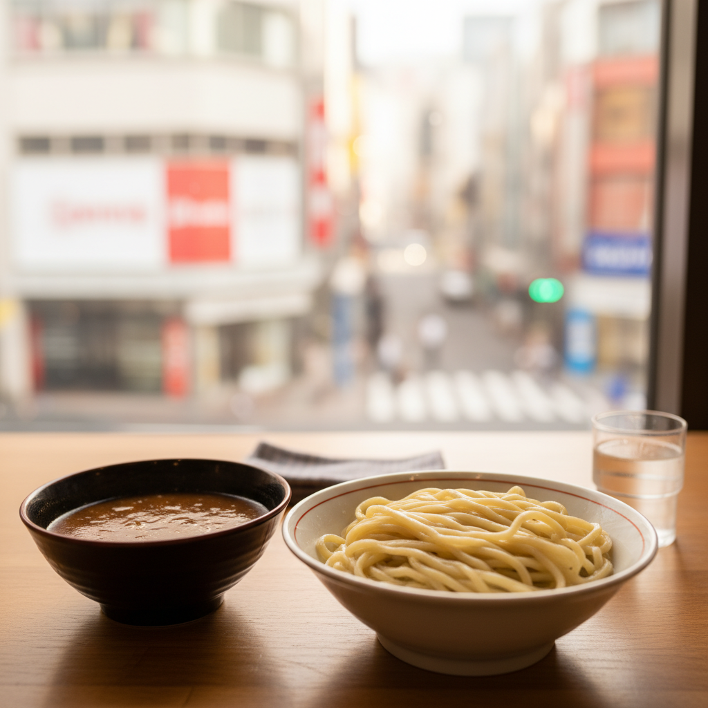 신주쿠에서 시작한 한 끼: 더운 날엔 츠케멘이 의외로 답