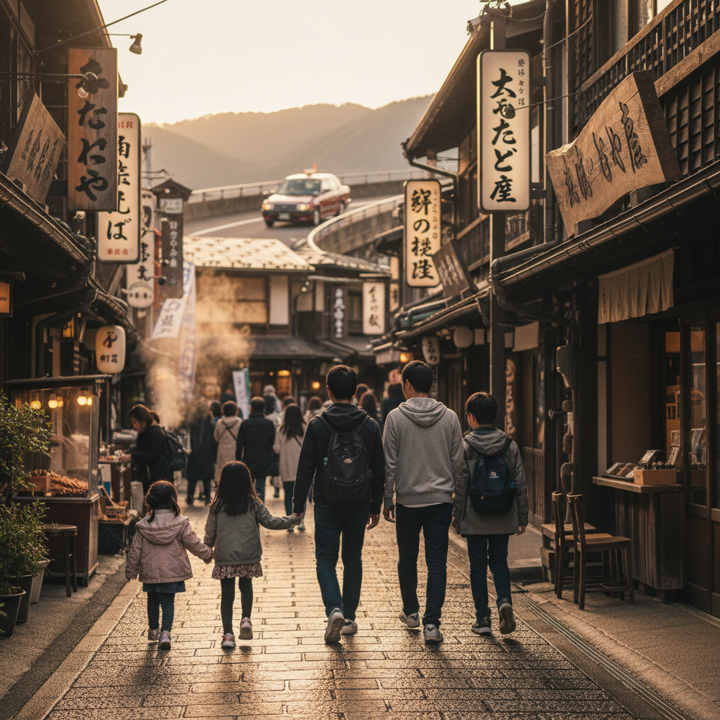 유노츠보 거리 동선: 택시로 위쪽 찍고 내려오면 덜 힘들어요