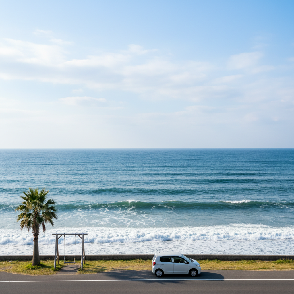 이토시마 오션뷰 시작: 야자수 그네 & 해안 드라이브 (후쿠오카 근교 추천)