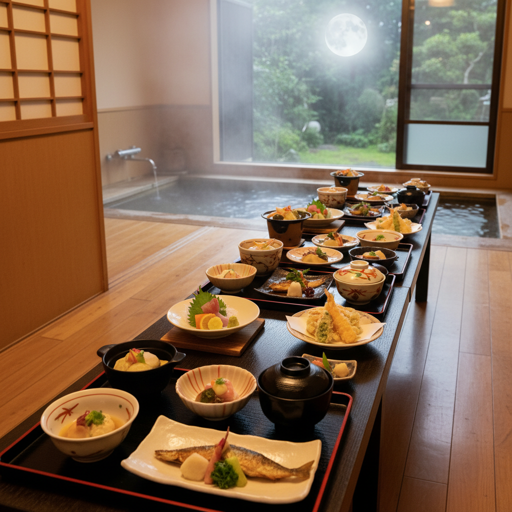 후쿠오카 료칸에서 배운 ‘가이세키의 흐름’—한 끼가 여행 기억을 바꾸는 순간 2 후쿠오카 온천 숙소에서 코스가 완성되는 흐름(제가 따라 해본 감상법)