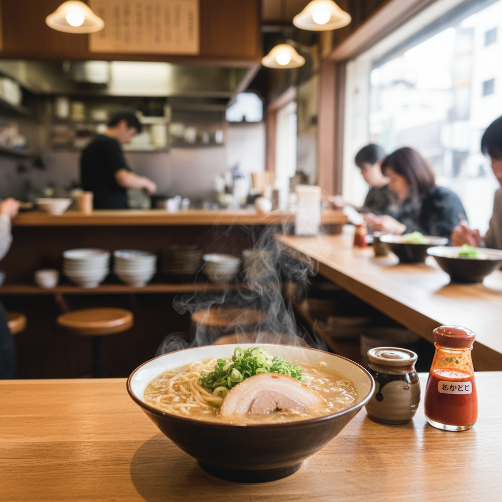 후쿠오카 맛집 여행의 시작: 이치란 라멘, 맵기 선택이 반이다
