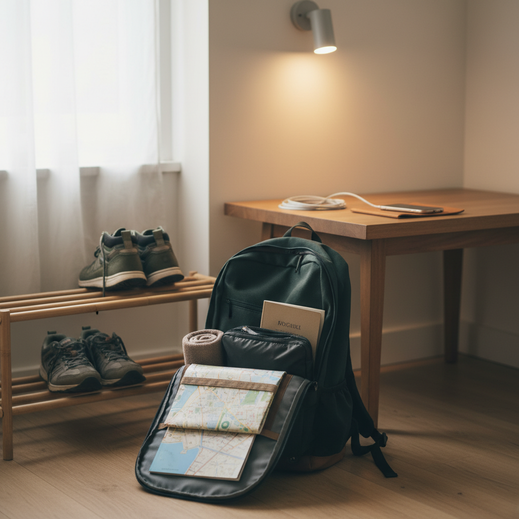 후쿠오카 무계획 여행이 더 잘 풀린 날: 공항 편의점부터 라멘·야끼니꾸까지(초보자 팁) 2 숙소 체크인 후엔 ‘정리 10분’이 동선을 살려줘요 (일본여행 초보자 팁)