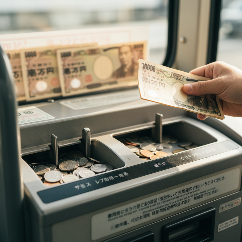 후쿠오카 버스 안 환전 주의사항: 1만엔·5천엔권은 안 됩니다