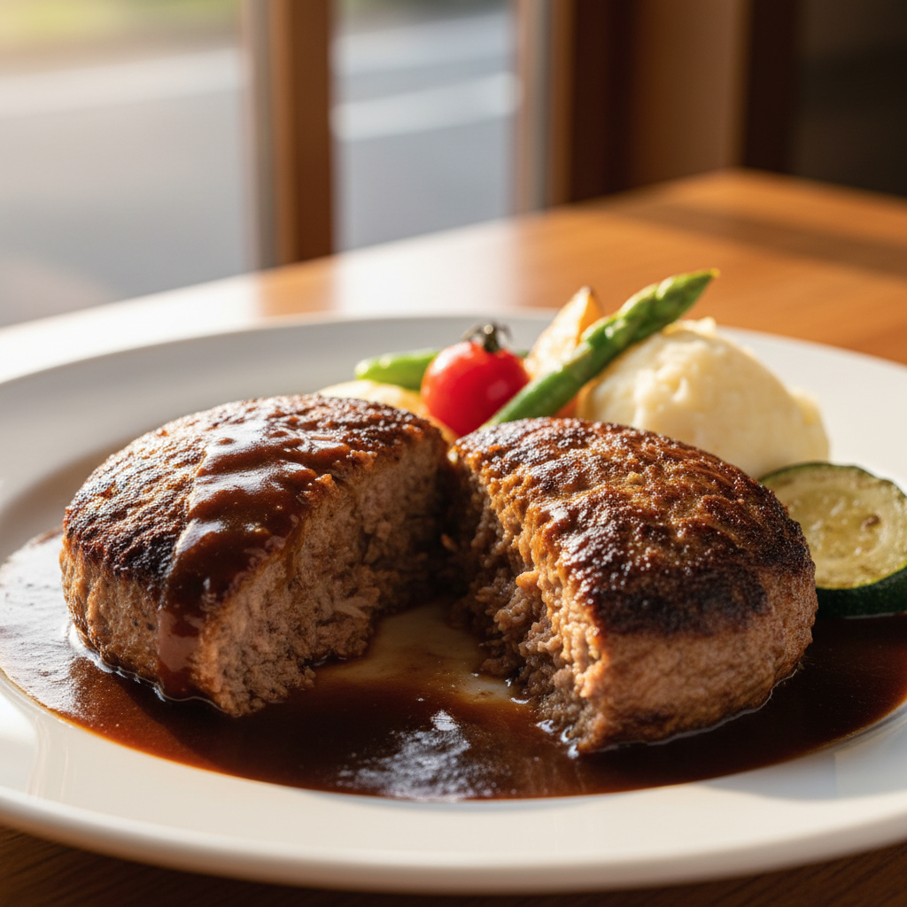 함박스테이크의 핵심은 ‘육즙 타이밍’이더라