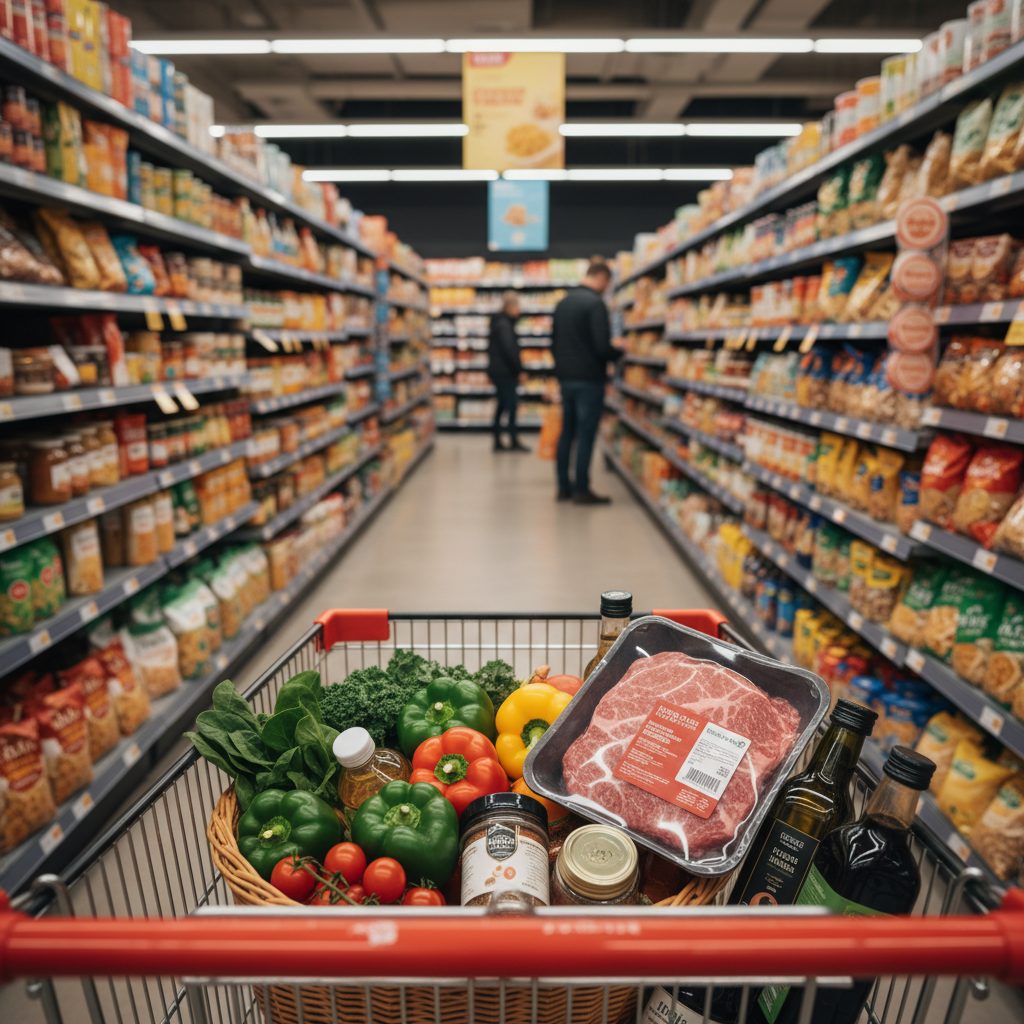 장보기 관점에서 본 로피아: 고기·야채·조미료까지 한 번에