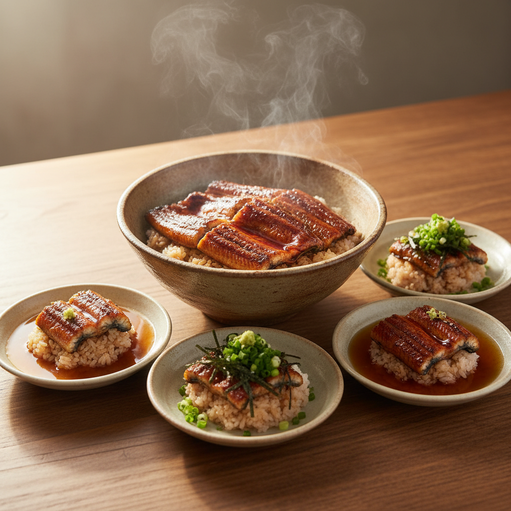 장어 마부시 3단계 먹는 법: 같은 한 그릇이 세 번 바뀌어요