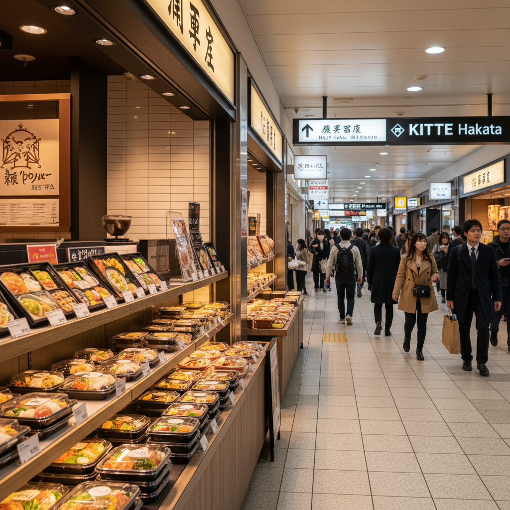 하카타구치에서 ‘먹고-사고-갈아타기’가 한 번에 끝나요