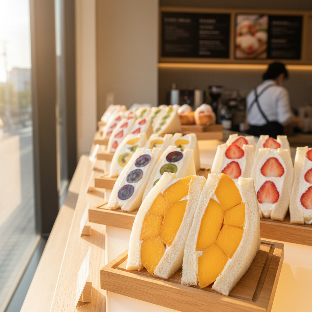 오픈런해야 하는 이유: 과일산도 라인업이 아침에 제일 풍성해요 (하카타역 디저트맛집)